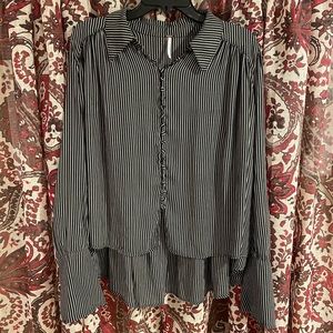 Free People Striped Blouse